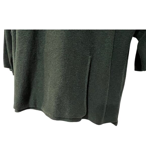PURE J. JILL WOMENS XLARGE V-NECK DOMAN TUNIC SILK WOOL BLEND SWEATER GREEN - Picture 8 of 11